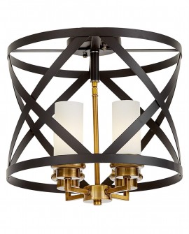 PLAFON LAMPA SUFITOWA LOFT CZARNO-ZŁOTA SZCZOTKOWANA ASTILA W4 LUMINA DECO