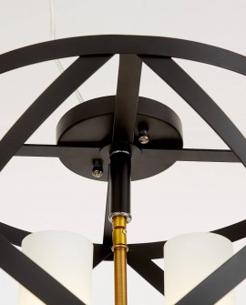PLAFON LAMPA SUFITOWA LOFT CZARNO-ZŁOTA SZCZOTKOWANA ASTILA W4 LUMINA DECO