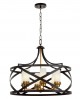 LAMPA WISZĄCA SUFITOWA LOFT CZARNO-ZŁOTA SZCZOTKOWANA ASTILA W6