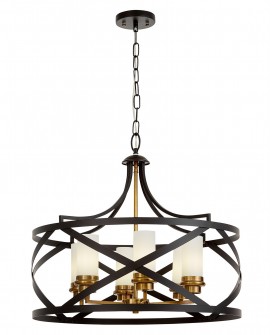 lampa wisząca loft czarno złota szczotkowana astila w6 lumina deco nowoczesny żyrandol