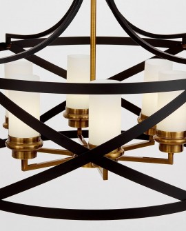 lampa wisząca loft czarno złota szczotkowana astila w6 lumina deco nowoczesny żyrandol