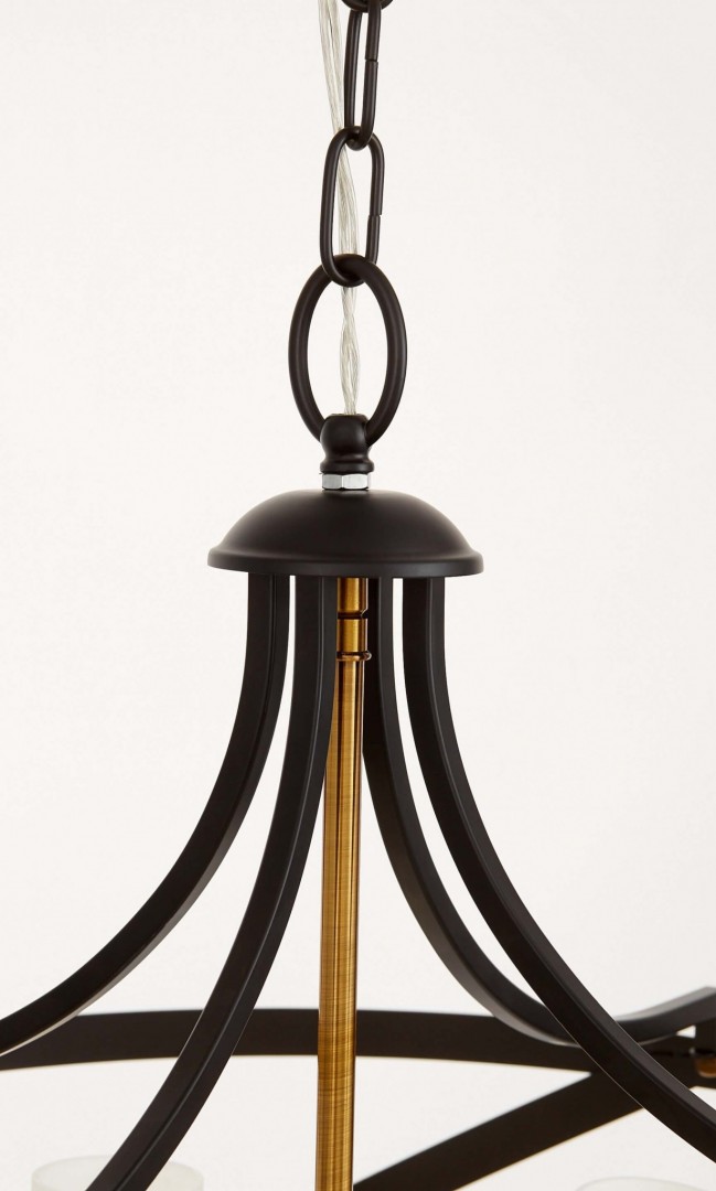 lampa wisząca czarno złota szczotkowana astila w6 lumina deco nowoczesne oświetlenie