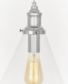 LAMPA WISZĄCA SUFITOWA NOWOCZESNA LOFT CHROMOWANA FEROLI LUMINA DECO