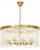 ŻYRANDOL LAMPA WISZĄCA NOWOCZESNA KRYSZTAŁOWA ZŁOTO SZCZOTKOWANE BALMENA D60