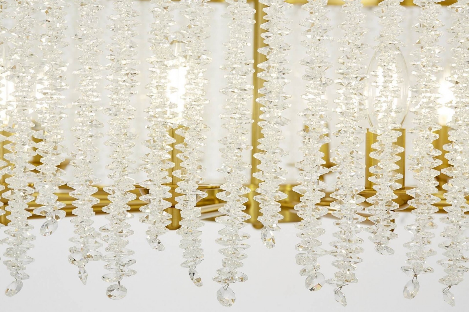 ŻYRANDOL LAMPA WISZĄCA NOWOCZESNA KRYSZTAŁOWA ZŁOTO SZCZOTKOWANE BALMENA D60 LUMINA DECO