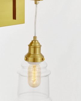 KINKIET LAMPA ŚCIENNA NOWOCZESNA LOFT ZŁOTO SZCZOTKOWANE MOLETTI W2 LUMINA DECO