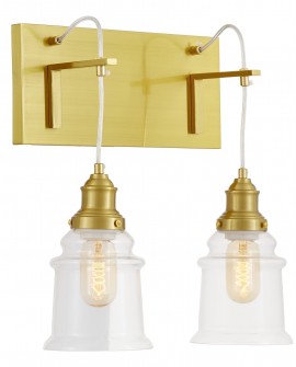 KINKIET LAMPA ŚCIENNA NOWOCZESNA LOFT ZŁOTO SZCZOTKOWANE MOLETTI W2 LUMINA DECO