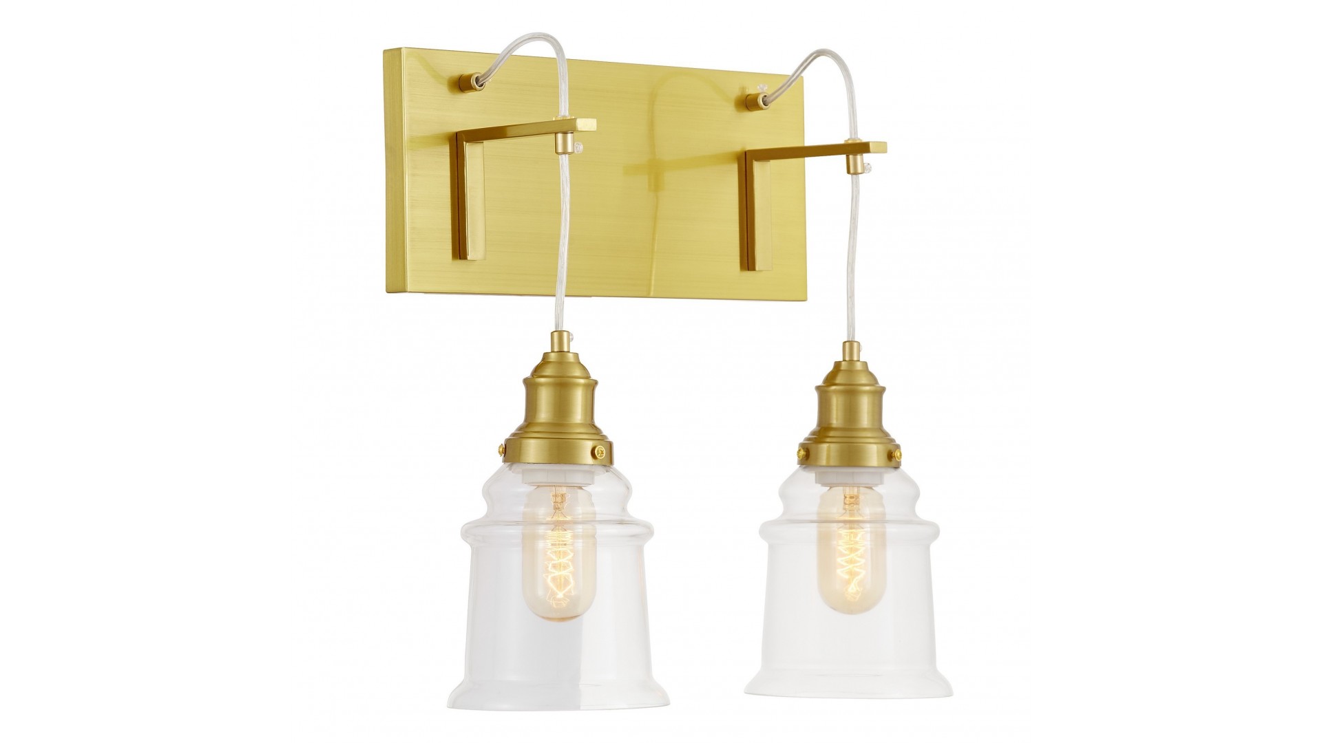 KINKIET LAMPA ŚCIENNA NOWOCZESNA LOFT ZŁOTO SZCZOTKOWANE MOLETTI W2 LUMINA DECO