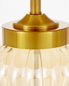 LAMPA STOŁOWA NOCNA KLASYCZNA ZŁOTO SZCZOTKOWANE MOLTENA LUMINA DECO