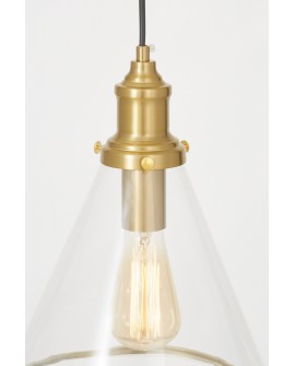 lampa wisząca nowoczesna złota szczotkowana feroli lumina deco – widok na całą lampę