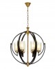 LAMPA WISZĄCA LOFT CZARNO-ZŁOTA SZCZOTKOWANA BERGEN W6