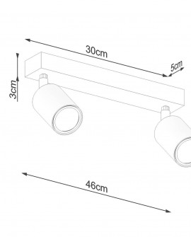 Plafon VERDO 2 czarny Sollux SL.1291