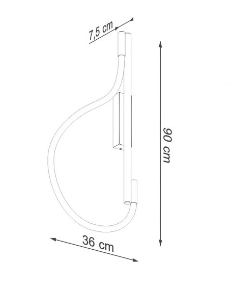 Kinkiet GALAKSE czarny LED 2700-6500K Sollux TH.281