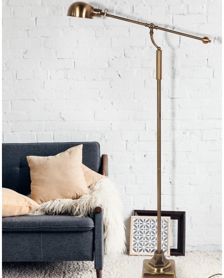 LAMPA STOJĄCA PODŁOGOWA MOSIĘŻNA BRITOS