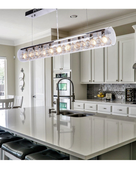 LAMPA WISZĄCA NOWOCZESNA KRYSZTAŁOWA BRIZA D90