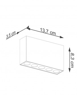 Plafon SOLE czarny LED Sollux SL.1212