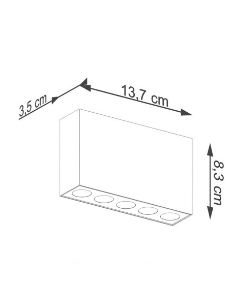 Plafon SOLE czarny LED Sollux SL.1212