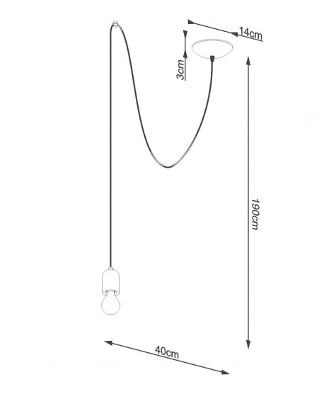 Lampa wisząca NESO 1 LONG Sollux SL.1159