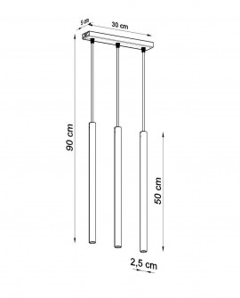 Lampa wisząca PASTELO 3L beton Sollux SL.1272