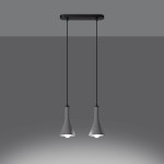 Lampa wisząca REA 2 beton Sollux SL.1224