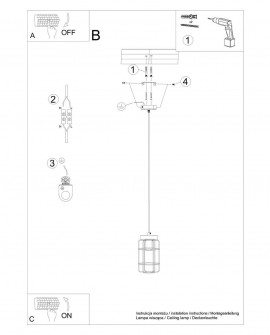 Lampa wisząca GOTTO 1 Sollux SL.1263