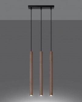 Lampa wisząca PASTELO 3L drewno Sollux SL.1267