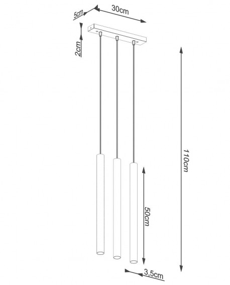 Lampa wisząca PASTELO 3L drewno Sollux SL.1267