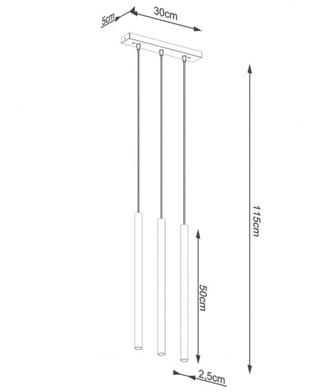 Lampa wisząca PASTELO 3L złota Sollux SL.1171