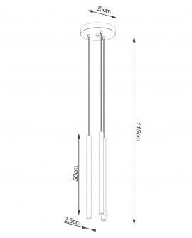 Lampa wisząca PASTELO 3P złota Sollux SL.1172