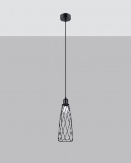 Lampa wisząca SUBA 1 czarna Sollux SL.1165