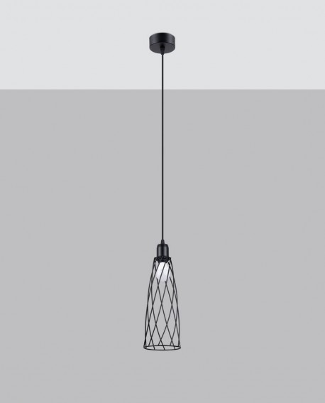 Lampa wisząca SUBA 1 czarna Sollux SL.1165