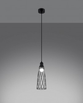 Lampa wisząca SUBA 1 czarna Sollux SL.1165