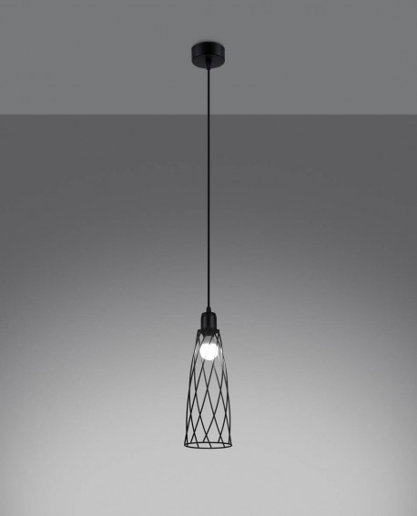 Lampa wisząca SUBA 1 czarna Sollux SL.1165