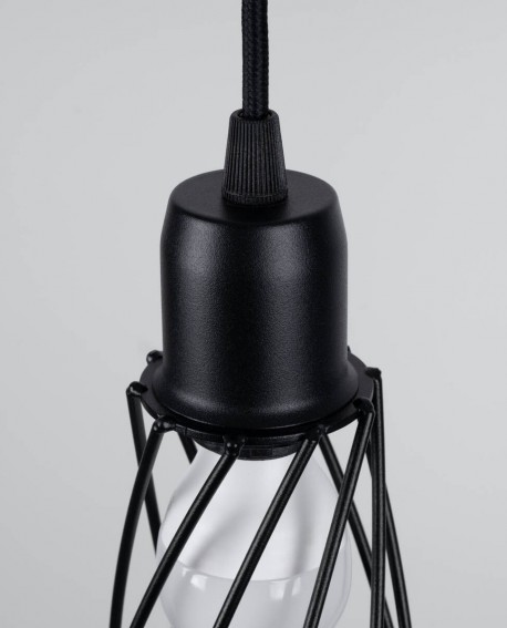 Lampa wisząca SUBA 1 czarna Sollux SL.1165