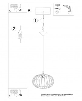 Lampa wisząca TSUNO Sollux SL.1185