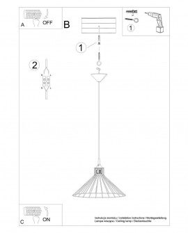 Lampa wisząca EDA Sollux SL.1186