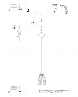 Lampa wisząca LEYO Sollux SL.1205