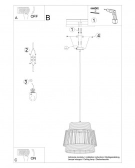 Lampa wisząca BRILO Sollux SL.1253