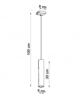 Lampa Wisząca LAGOS 1 chrom Sollux SL.1204