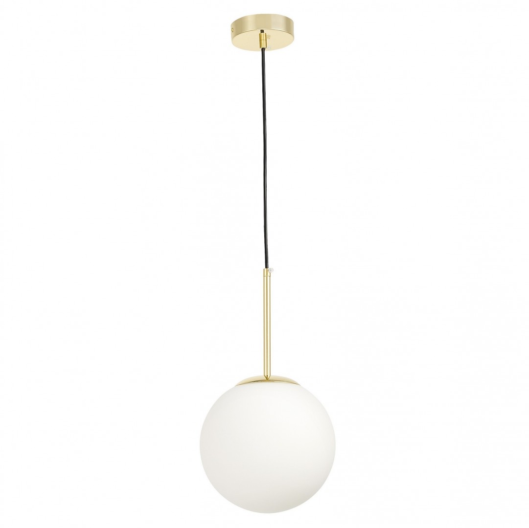 lampa wisząca fredica 20 biała kula złoto klasyczne lumina deco
