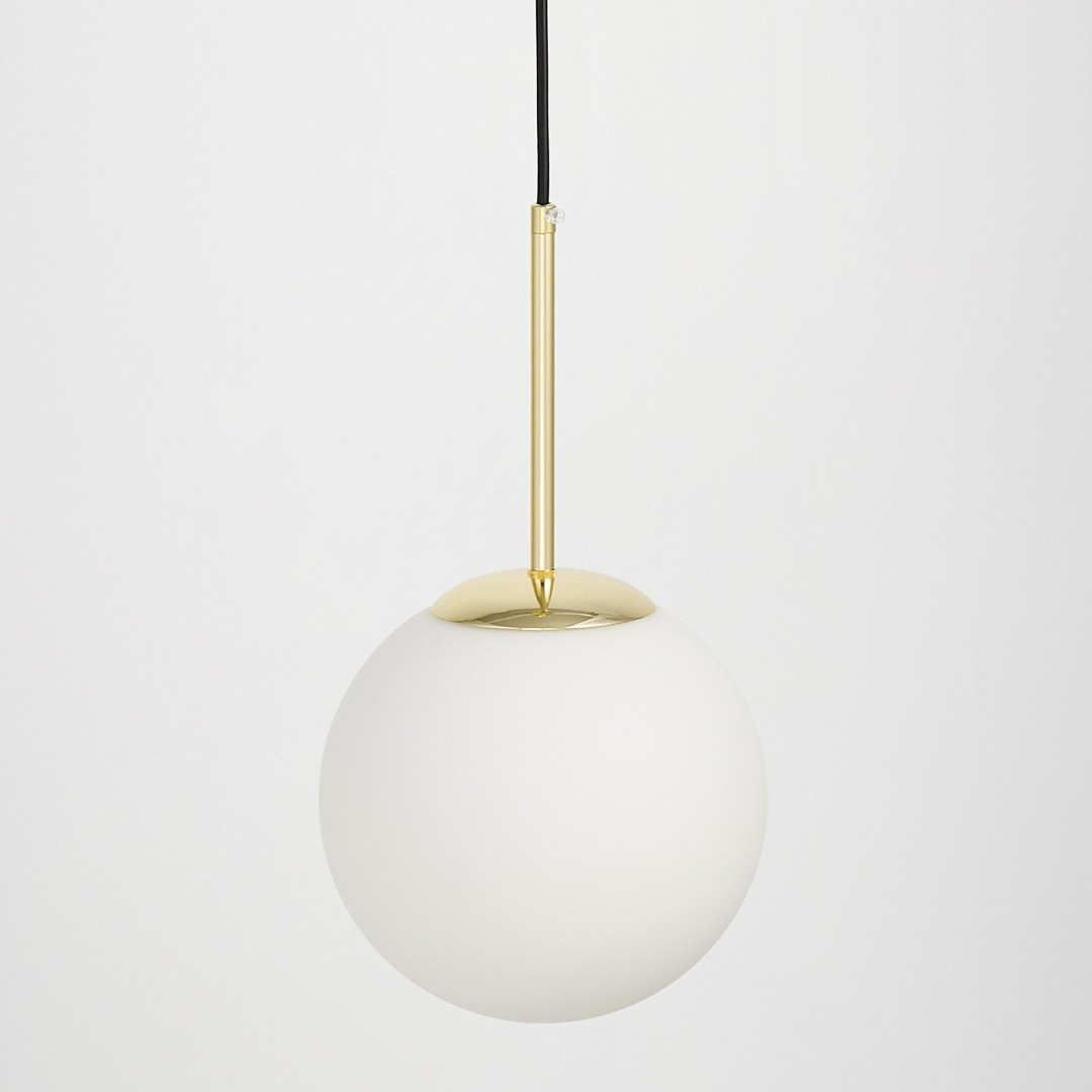 lampa wisząca fredica 20 biała kula złoto klasyczne packshot
