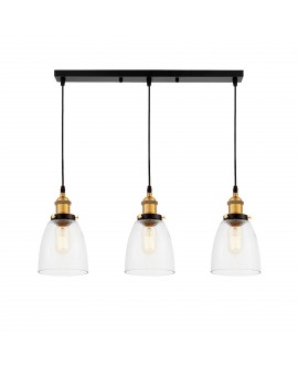 LAMPA WISZĄCA LOFT POTRÓJNA FABI W3 LUMINA DECO