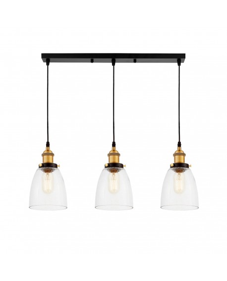 LAMPA WISZĄCA LOFT POTRÓJNA FABI W3 LUMINA DECO