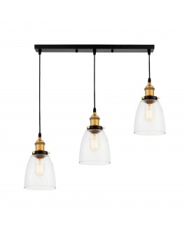 LAMPA WISZĄCA LOFT POTRÓJNA FABI W3 LUMINA DECO