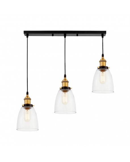 LAMPA WISZĄCA LOFT POTRÓJNA FABI W3 LUMINA DECO