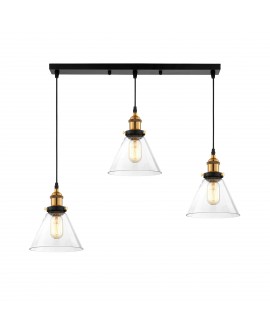 LAMPA WISZĄCA LOFT POTRÓJNA NUBI W3 LUMINA DECO