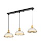 LAMPA WISZĄCA LOFT POTRÓJNA ZŁOTO SZCZOTKOWANE BRICO W3