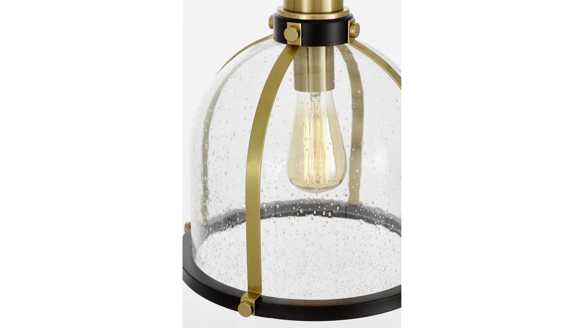 LAMPA WISZĄCA LOFT CZARNO-ZŁOTA SZCZOTKOWANA BRANSON LUMINA DECO