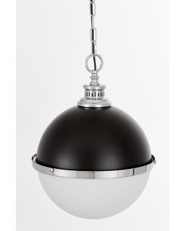 LAMPA WISZĄCA LOFT CZARNO-CHROMOWANA LARGO LUMINA DECO