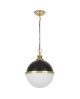 LAMPA WISZĄCA LOFT CZARNO-ZŁOTA SZCZOTKOWANA LARGO